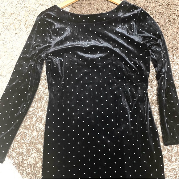 H&M Studded Rhinestone Long Sleeves Short Bodycon Dress Size M - Picture 5 of 13